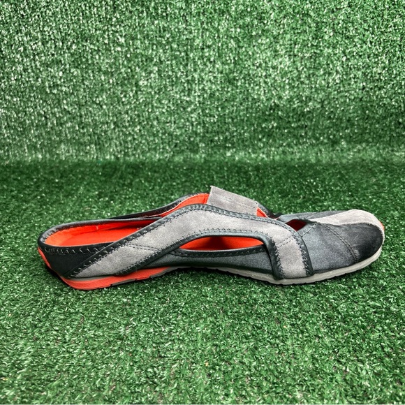 RARE Diesel Deadstock KEVLIH Women Gray Orange Sneakers Mules Vintage Sz 8.5 NEW - Picture 6 of 10